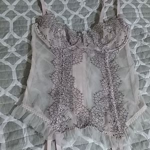 Victorias Secret  Polka Dot  Corset  Body